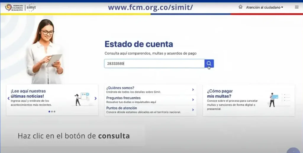Haga clic en “Consultar” y espere un momento.