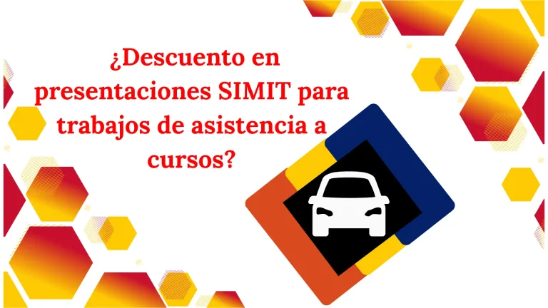¿Descuento en presentaciones SIMIT para trabajos de asistencia a cursos?