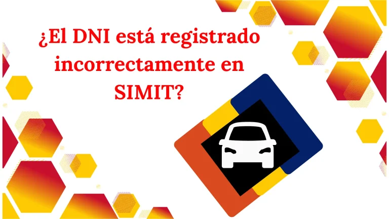 ¿El DNI está registrado incorrectamente en SIMIT